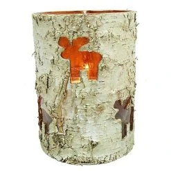 BAUHAUS Baumausschnitt Teelichthalter Mit Rentierausschnitt, Durchmesser: 14,5 Cm, Höhe: 20 Cm