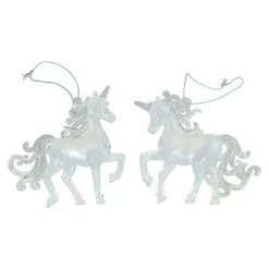 BAUHAUS Christbaumschmuck Einhorn Silber, Kunststoff, 1 Stk.