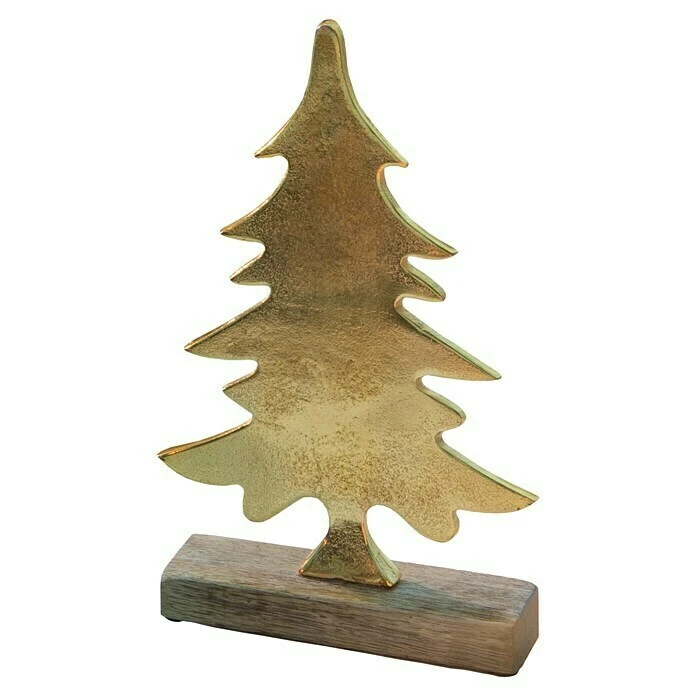 BAUHAUS Dekoelement Holzbaum Holz, Gold 3 BAUHAUS Dekoelement Holzbaum Holz, Gold