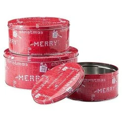 BAUHAUS Keksdosen-Set 3 Stk., Metall, Rot