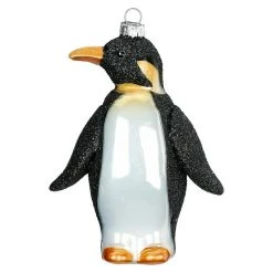 BAUHAUS Weihnachtskugeln Schwarz, Glas, Pinguin