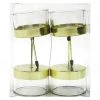 BAUHAUS Kerzenhalter Kerzenhalter Aus Glas Gold, Glas, 4 Stk.