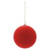 BAUHAUS Christbaumkugel Velvet Rot, Kunststoff, Durchmesser: 10 Cm