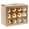BAUHAUS Weihnachtskugeln 24 Stk., Durchmesser: 7 Cm, Gold, Glas