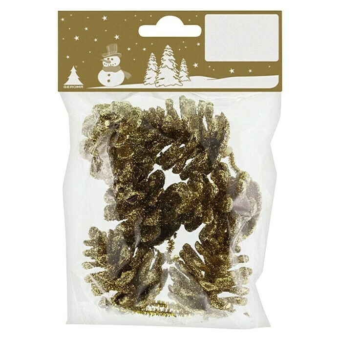 BAUHAUS Dekoartikel Zapfen Beglittert Gold Gold, Holz/Zweige, 6 Stk. 3 BAUHAUS Dekoartikel Zapfen Beglittert Gold Gold, Holz/Zweige, 6 Stk.