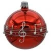 BAUHAUS Christbaumschmuck Music Rot, Glas, Rund, 1 Stk.