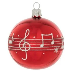 BAUHAUS Christbaumschmuck Music Rot, Glas, Rund, 1 Stk. -Jalousien Verkäufe 12 1901