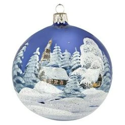 Jalousien Verkäufe 53 BAUHAUS Christbaumkugel Blau, Glas, Durchmesser: 10 Cm