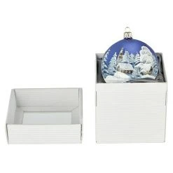 BAUHAUS Christbaumkugel Blau, Glas, Durchmesser: 10 Cm -Jalousien Verkäufe 12 1906