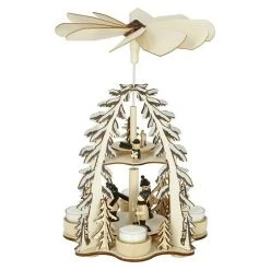 BAUHAUS Teelichthalter Tischpyramide Winterkinder L X B X H: 22 X 22 X 32 Cm -Jalousien Verkäufe 12 1925