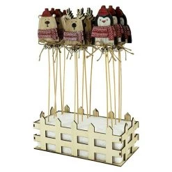 BAUHAUS Dekofigur L X B X H: 5 X 7,5 X 0,1 Cm, Beige, Holz