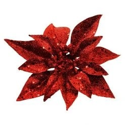 BAUHAUS Dekoblüten Blume Mit Clip Rot Rot, Kunststoff