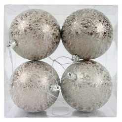 BAUHAUS Christbaumkugel Geeist Braun, Kunststoff, Durchmesser: 8 Cm