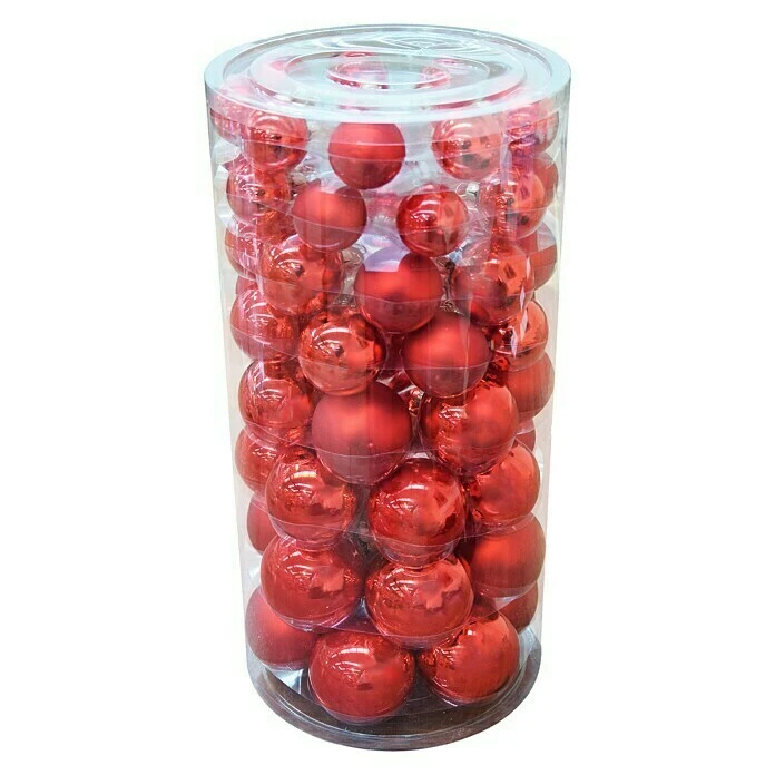 BAUHAUS Christbaumkugel-Mix Rot, Glas, Durchmesser: 4 Cm - 7 Cm, 60 Stk. 3 BAUHAUS Christbaumkugel-Mix Rot, Glas, Durchmesser: 4 Cm - 7 Cm, 60 Stk.