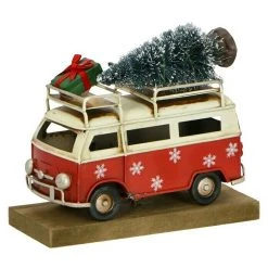 BAUHAUS Dekofigur Weihnachtsbus Höhe: 10 Cm, Metall, Rot