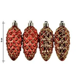 BAUHAUS Christbaumschmuck Zapfen Rot, Kunststoff, 6 Stk. -Jalousien Verkäufe 12 2009