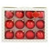 BAUHAUS Weihnachtskugeln Set 12 Stk., Durchmesser: 7 Cm, Glas, Rot