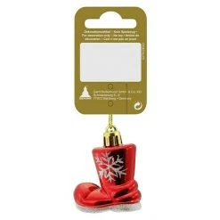 BAUHAUS Christbaumschmuck Stiefel Rot, Kunststoff