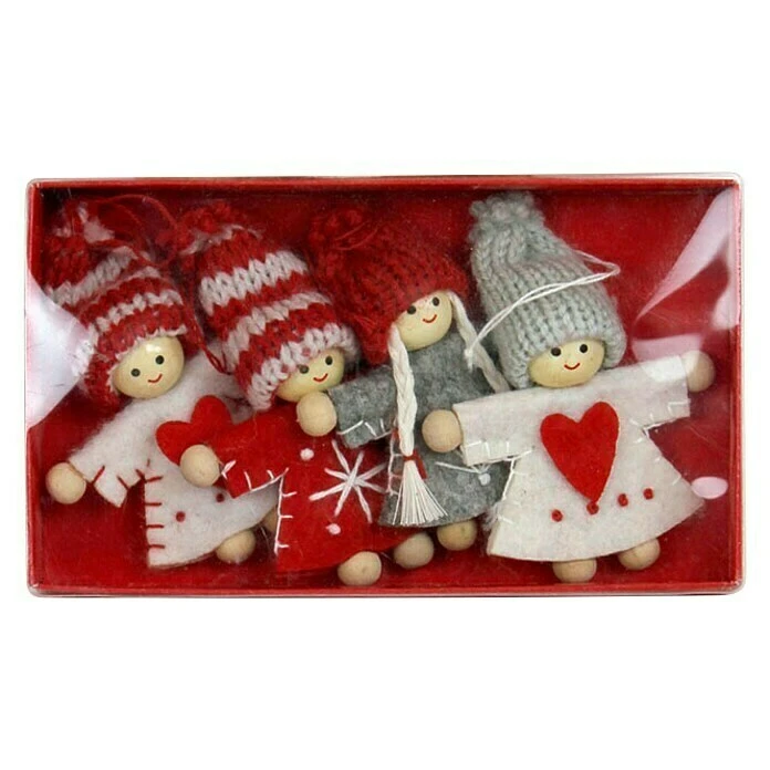 BAUHAUS Christbaumschmuck Rot, Holz, 4 Stk. 3 BAUHAUS Christbaumschmuck Rot, Holz, 4 Stk.