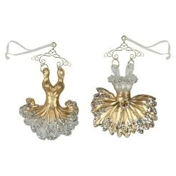 BAUHAUS Christbaumschmuck Ballerinakleid Gold, Kunststoff, 1 Stk.