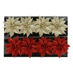 BAUHAUS Kunstblume Weihnachtsstern 4 Stk., Durchmesser: 8 Cm