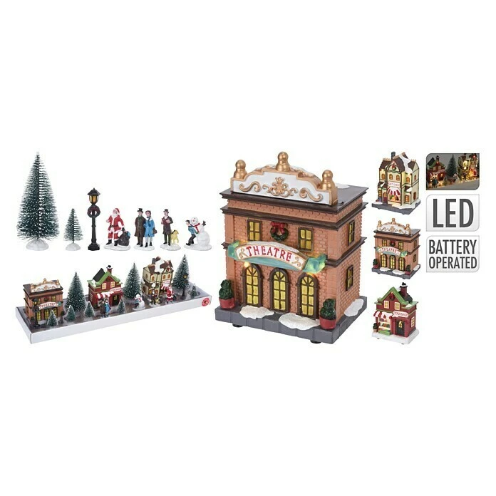 BAUHAUS LED-Weihnachtsleuchte Weihnachtsdorf 17-teilig Batteriebetrieben, Kunststoff 4 BAUHAUS LED-Weihnachtsleuchte Weihnachtsdorf 17-teilig Batteriebetrieben, Kunststoff – Bild 2