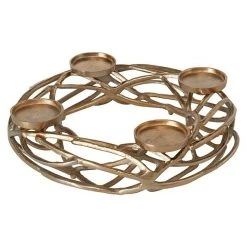 BAUHAUS Kerzenständer Ø X H: 41,5 X 11 Cm, Gold