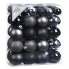 BAUHAUS Christbaumkugel-Mix Schwarz, Kunststoff, Durchmesser: 4 Cm - 6 Cm, 50 Stk. -Jalousien Verkäufe 12 311