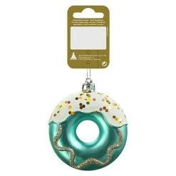 BAUHAUS Christbaumschmuck Donut Türkis, Kunststoff, Rund, 1 Stk.