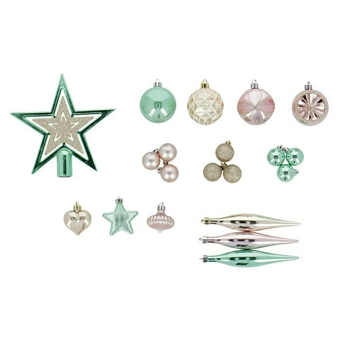 BAUHAUS Christbaumschmuck Türkis, Kunststoff, Rund, 72 Stk. 3 BAUHAUS Christbaumschmuck Türkis, Kunststoff, Rund, 72 Stk.