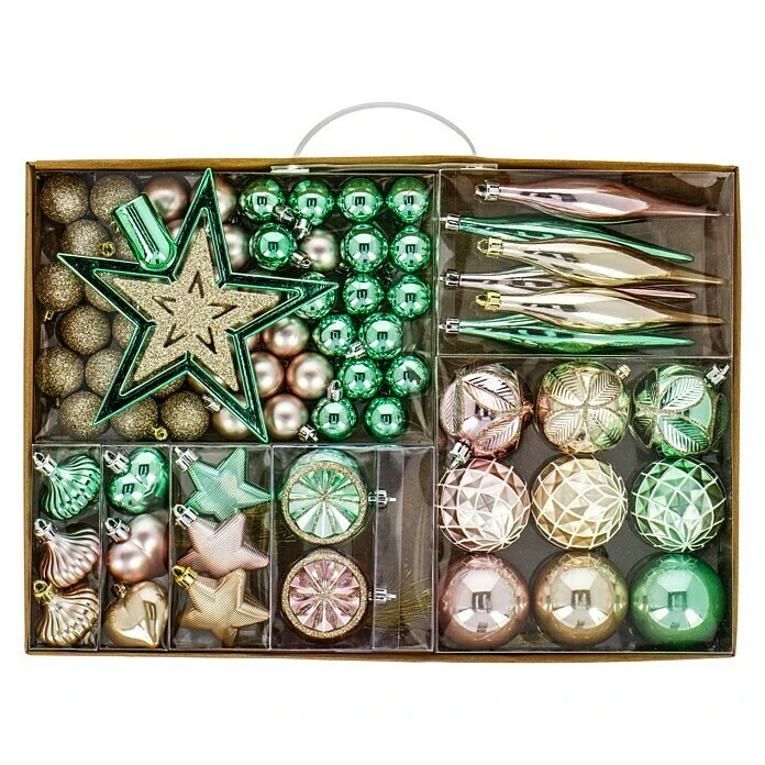 BAUHAUS Christbaumschmuck Türkis, Kunststoff, Rund, 72 Stk. 4 BAUHAUS Christbaumschmuck Türkis, Kunststoff, Rund, 72 Stk. – Bild 2