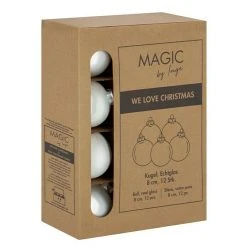 BAUHAUS Christbaumkugel Just White, Glas, Durchmesser: 8 Cm -Jalousien Verkäufe 12 351