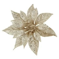 BAUHAUS Dekoblüten Weihnachtsstern Durchmesser: 18 Cm, Kunststoff, Champagner -Jalousien Verkäufe 12 371