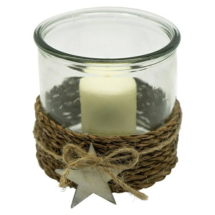 BAUHAUS Windlicht Mit Kordel Ø X H: 10 X 10 Cm, Glas 4 BAUHAUS Windlicht Mit Kordel Ø X H: 10 X 10 Cm, Glas – Bild 2