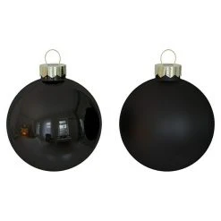 BAUHAUS Weihnachtskugeln 20 Stk., Durchmesser: 6 Cm, Ebony Black, Glas