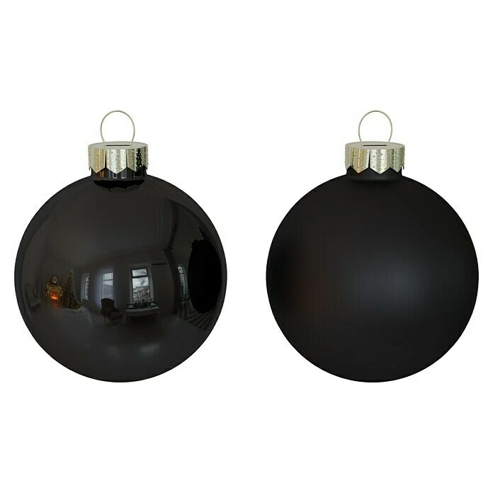 BAUHAUS Weihnachtskugeln 20 Stk., Durchmesser: 6 Cm, Ebony Black, Glas 3 BAUHAUS Weihnachtskugeln 20 Stk., Durchmesser: 6 Cm, Ebony Black, Glas