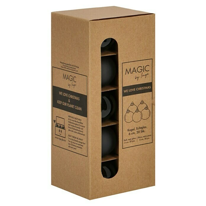 BAUHAUS Weihnachtskugeln 20 Stk., Durchmesser: 6 Cm, Ebony Black, Glas 7 BAUHAUS Weihnachtskugeln 20 Stk., Durchmesser: 6 Cm, Ebony Black, Glas – Bild 5