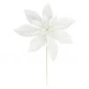 BAUHAUS Dekoblüten Glitter Weiß, Kunststoff, Blume