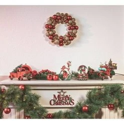 BAUHAUS Dekofigur Weihnachtsroller Metall, Rot -Jalousien Verkäufe 12 509