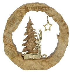 BAUHAUS Dekoelement Silhouette X-Mas Höhe: 38 Cm, Holz