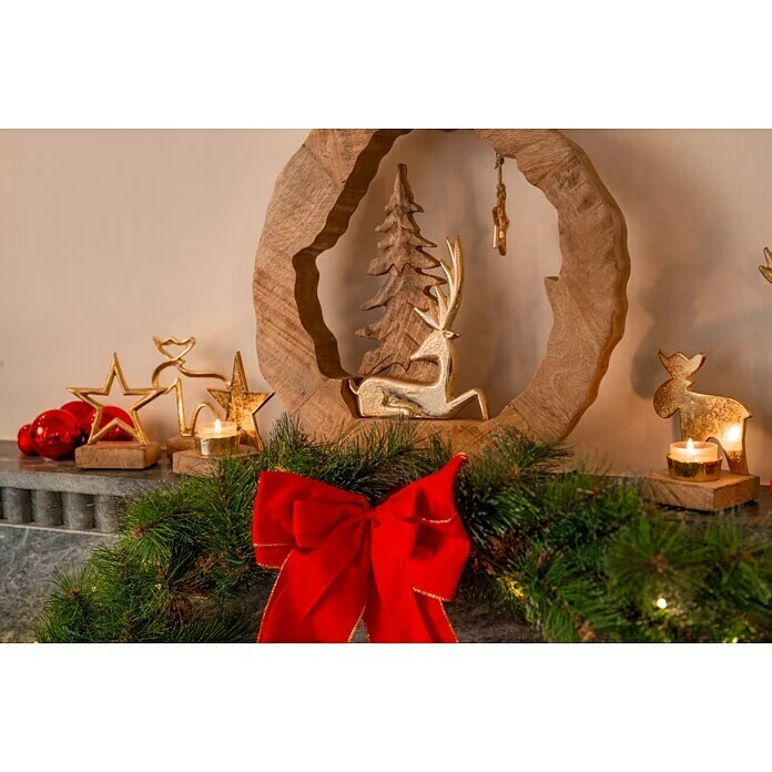 BAUHAUS Dekoelement Silhouette X-Mas Höhe: 38 Cm, Holz 5 BAUHAUS Dekoelement Silhouette X-Mas Höhe: 38 Cm, Holz – Bild 3