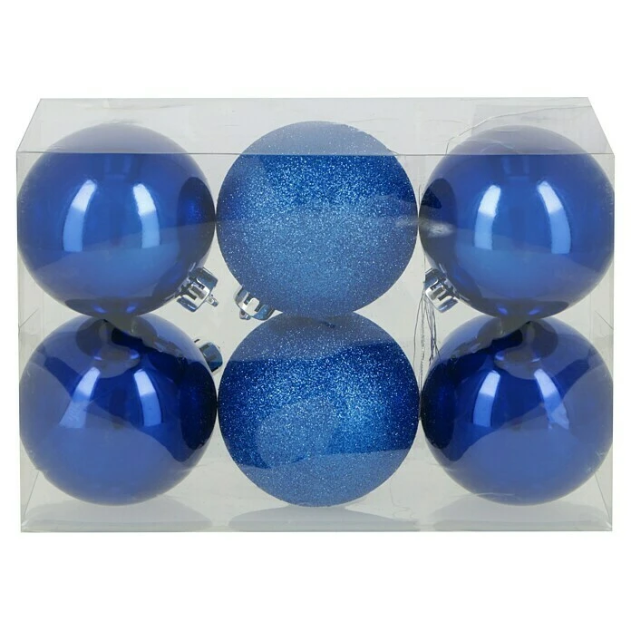 BAUHAUS Christbaumkugel Blau, Kunststoff, Rund, 6 Stk. 3 BAUHAUS Christbaumkugel Blau, Kunststoff, Rund, 6 Stk.