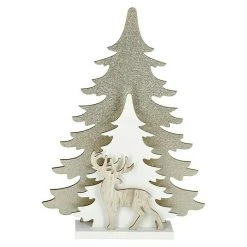 BAUHAUS LED-Weihnachtsleuchte Holzsilhouette Baum Mit Rentier Gold, 25,5 X 5 X 35 Cm -Jalousien Verkäufe 12 563