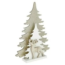 BAUHAUS LED-Weihnachtsleuchte Holzsilhouette Baum Mit Rentier Gold, 25,5 X 5 X 35 Cm -Jalousien Verkäufe 12 564
