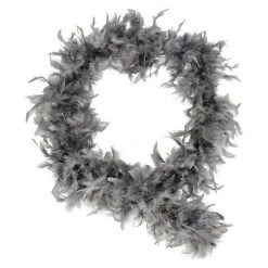 BAUHAUS Dekoelement Federboa Grau, Federn