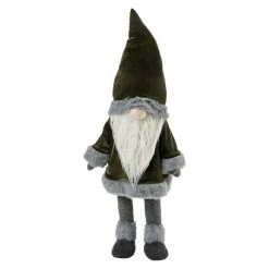 Jalousien Verkäufe 24 BAUHAUS Weihnachtsmann Wichtel Grün, Samt, 86 Cm