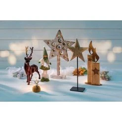 BAUHAUS Christbaumschmuck Hirsch Mit Fell Braun, Kunststoff, Rund -Jalousien Verkäufe 12 629