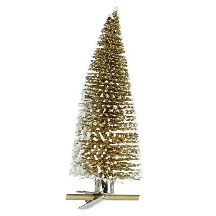 BAUHAUS Dekoelement Mini Baum Mit Clip Gold, Kunststoff, Höhe: 13 Cm 3 BAUHAUS Dekoelement Mini Baum Mit Clip Gold, Kunststoff, Höhe: 13 Cm