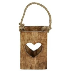 BAUHAUS Windlicht Herz 11 X 11 X 15 Cm, Natur