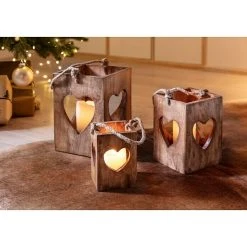 BAUHAUS Windlicht Herz 11 X 11 X 15 Cm, Natur -Jalousien Verkäufe 12 665